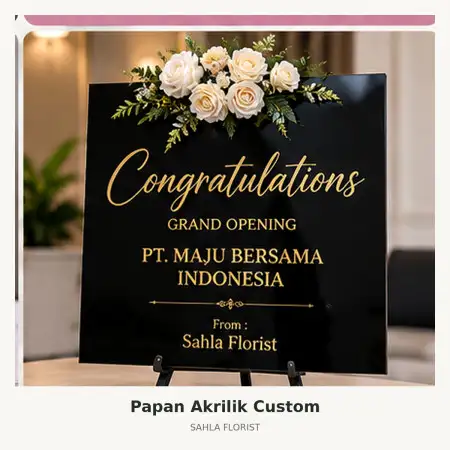 Papan Bunga Akrilik Kebayoran Lama